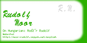 rudolf moor business card